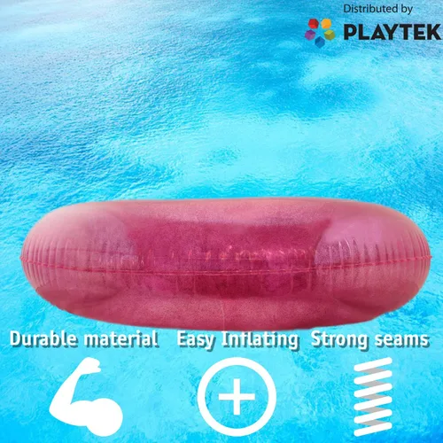 Miniatura 4 de Playtek - Anillo flotante gigante para piscina, tubo de natación redondo grande con purpurina rosa, flotadores duraderos para nadar en la playa