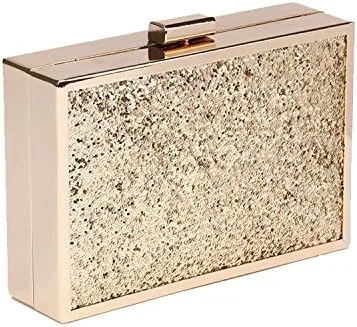 Miniatura 2 de Mujer Bling Brillante Glitter Square Clip Clasp Noche Oro Tamaño Único