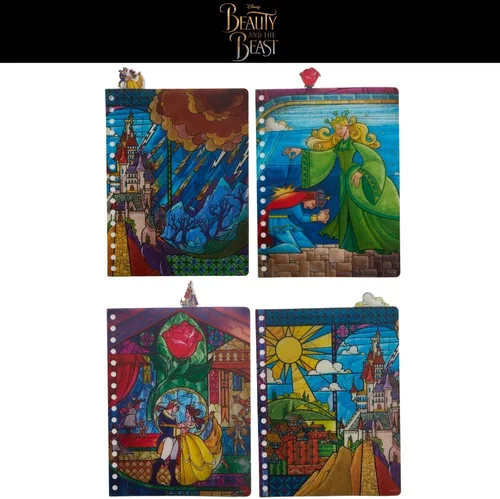 Miniatura 4 de Innovative Designs Disney Beauty and The Beast Journal Notebook, Spiral Bound, 96 Lined Pages, 8 x 7 inches Princess Belle and Beast Vinyl Cover