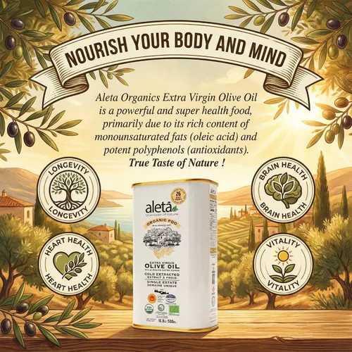 Miniatura 3 de Aleta Farms - Aceite de oliva virgen extra, orgánico USDA, aceite de oliva rico en polifenoles de una sola finca, prensado en frío, premios globales