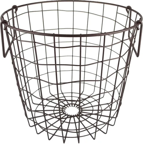 Miniatura 13 de DII - Cubo de almacenamiento apilable de malla de alambre de metal, grande y rectangular, 33 x 25 x 28 cm, blanco Negro