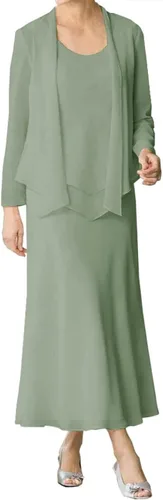 Miniatura 4 de ISABUFEI Mother of The Bride Dresses Long 2025 - Chiffon Mother of The Groom Dress with Jacket