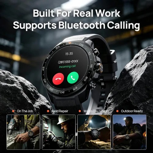 Miniatura 6 de mibro GS Explorer S - Reloj inteligente resistente para hombre con cerámica resistente a los arañazos y pantalla AMOLED de 1.32 pulgadas, batería