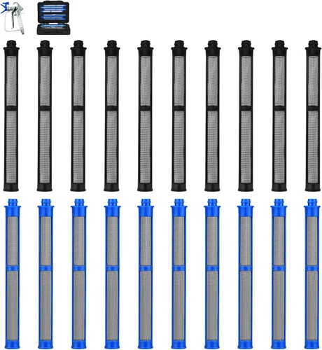Miniatura 9 de Paquete de 10 filtros de pistola pulverizadora sin aire 287032 60 malla compatible con pistola rociadora Contratista II y FTx II, con una caja