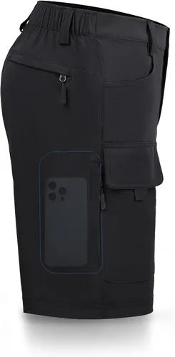 Hiauspor Pantalones cortos tipo cargo de senderismo para hombre de 9 pulgadas10 pulgadas, de secado rápido, ligeros, impermeables, para golf,
