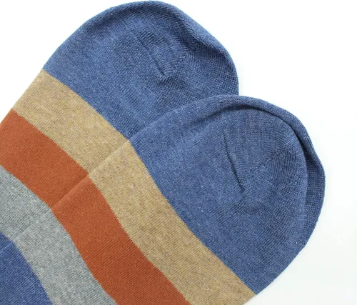 Miniatura 67 de TOEJYJ Calcetines de vestir divertidos para hombre, paquete de calcetines casuales divertidos, coloridos calcetines de algodón a rayas, talla 10-13