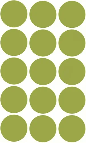 Miniatura 33 de Royal Green Etiqueta adhesiva redonda – Hojas adhesivas permanentes de 1.25 pulgadas para marcar y etiquetar – Negro (5 hojas – 75 unidades)