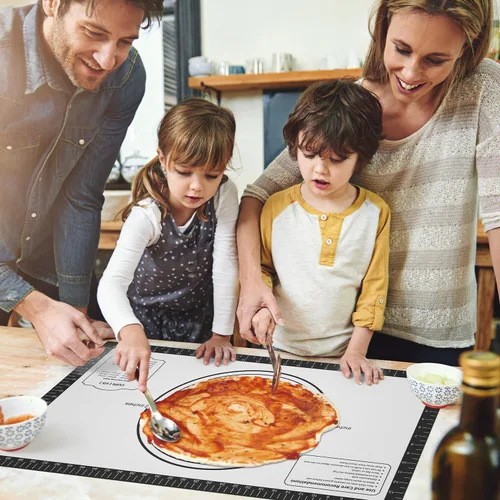 Miniatura 7 de Alfombrilla de silicona para hornear macarrones, alfombrilla antiadherente para masa rodante, alfombrilla de silicona para hornear pizza, galletas