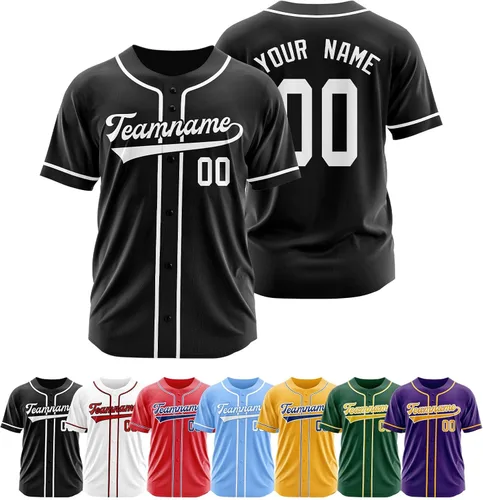 Miniatura 22 de Camiseta de béisbol personalizada, camisetas de béisbol con número de nombre personalizado, camisas de béisbol uniformes personalizadas