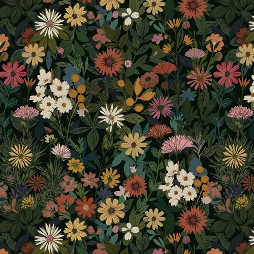 Miniatura 10 de Papel tapiz floral para despegar y pegar, extraíble, impermeable, azul marino/rosa/naranja, papel de contacto para dormitorio, baño, pared