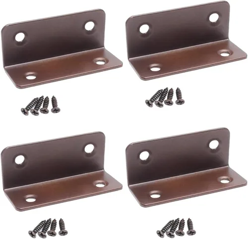 Miniatura 16 de Soportes en L, 4 unidades de soporte de esquina con ángulo, acero inoxidable superior, 4" x 1" M, 2 mm de espesor, para estante de madera, mueble