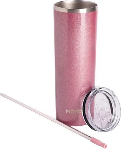 Miniatura 13 de NORDAY Vaso con tapa y popote – Flaco de 22 oz – Amarillo Vaso aislado – Vaso aislado – Vaso de acero inoxidable – Vaso de café de doble pared