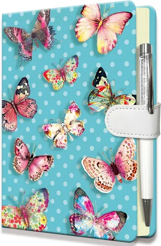 Miniatura 11 de Diario Blue Jay para niñas, regalo para adolescentes, niños, diario con bolígrafo y cierre magnético, 192 páginas para escribir, cuaderno forrado