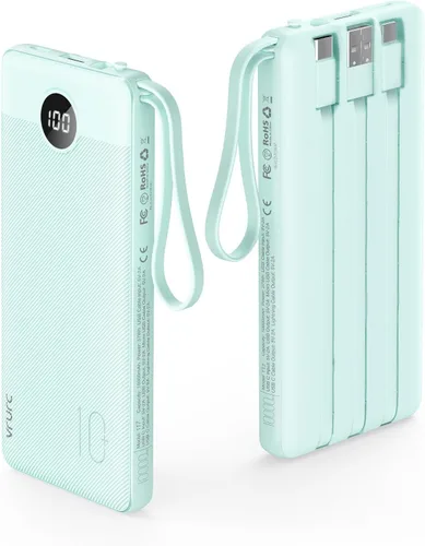 Miniatura 12 de VRURC Cargador Portátil, Banco de Energía Delgado de 22.5W Carga Rápida, Cargador de Teléfono Portátil USB C de 10000mAh, Paquete de Batería