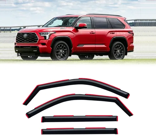 Miniatura 104 de Protectores de lluvia en canal para Jeep Grand Cherokee L 2021-2026, protectores de visera de ventana, deflector de ventilación, sombra viento humo