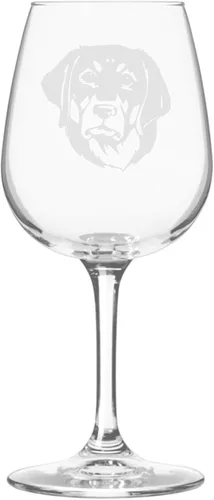 Miniatura 115 de Copa de vino de 12.75 onzas con diseño de perro grabado