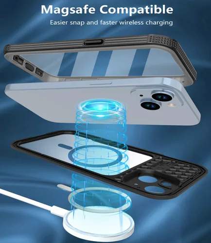 Miniatura 6 de Diseño para iPhone 15 Plus Funda impermeable de 6.7 pulgadas, cuerpo completo protector a prueba de golpes a prueba de polvo para iPhone 15 Plus