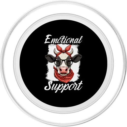 Miniatura 2 de emotional support cow zootherapy and farmer's wife PopSockets MagSafe PopGrip para iPhone