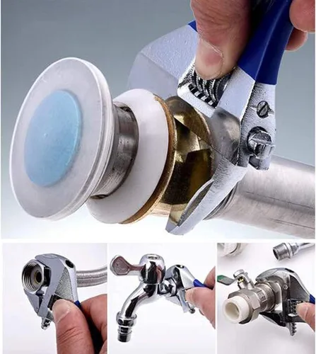 Miniatura 6 de 1 Pieza Llave Ajustable de Apertura Ancha con Mango Corto de 6 pulgadas, Llave Ajustable Corta Forjada de Acero al Cromo Vanadio Llave Inglesa