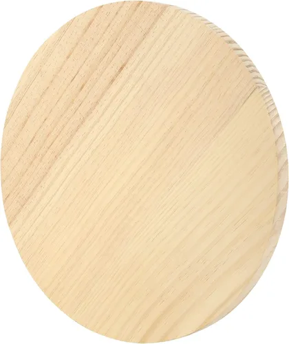 Miniatura 5 de SINJEUN Paquete de 2 placas redondas de madera de 12 pulgadas, letrero colgante de madera en blanco de 3/4 pulgadas de grosor, tableros de madera