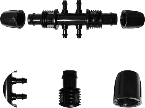 Miniatura 2 de Accesorios de riego en forma de T de púas, conectores de riego anticaídas de púas de 1/2 a 1/4 pulgadas para patio, césped, granja y jardín