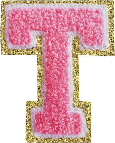 Miniatura 180 de Parches de letras termo-adhesivas de felpilla para chaquetas, parches de letras universitarias con brillantina para planchar en la letra azul A