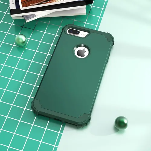 Miniatura 5 de IDweel Funda para iPhone 8 Plus, para iPhone 7 Plus con Protector de Pantalla, 3 en 1, híbrida a prueba de golpes de servicio pesado, protección