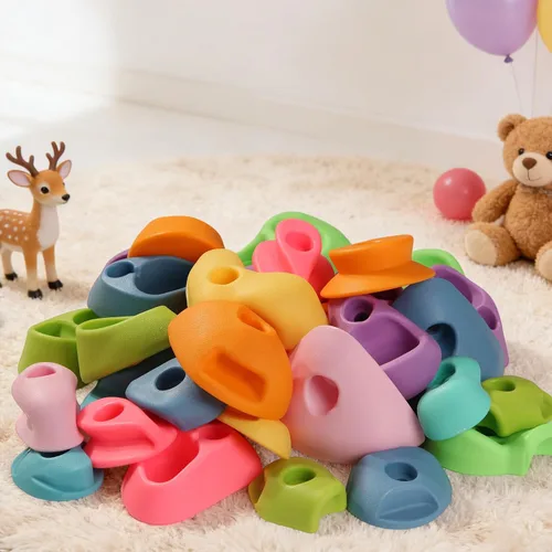 Miniatura 5 de 36 PCS Agarres de Escalada en Roca para Niños, Agarres de Pared de Escalada en Roca Kit de Pared de Rocas de Escalada para Conjunto