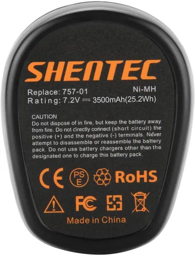 Miniatura 6 de Shentec Paquete de 2 baterías de alta capacidad de 3.5 Ah 7.2 V compatibles con Dremel 757-01 Dremel 7700-01 Dremel 7700-02, Ni-MH