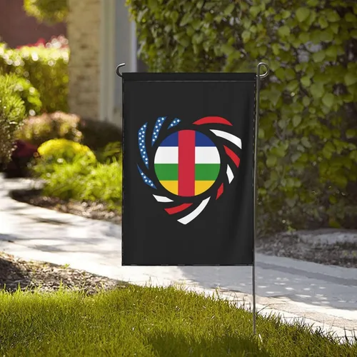 Miniatura 2 de We Heart America And Central African Republic Love Forever Garden Flag 28"x40" Inch Double Sided Garden Flags Home Lawn Outdoor Decor Flags Party