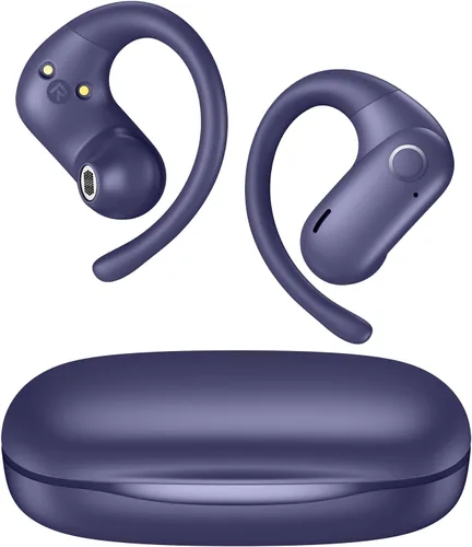 Miniatura 11 de kurdene Auriculares inalámbricos Bluetooth 5.4, auriculares abiertos con sonido de graves profundos, auriculares de 60 horas de reproducción, ajuste