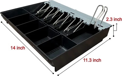 Miniatura 2 de HK SYSTEMS SAM4S Bandeja de dinero para cajón de efectivo 57, 5 billetes y 5 monedas, compatible con Sam4s ER-5200, ER-5240, ER-5215, ER-380