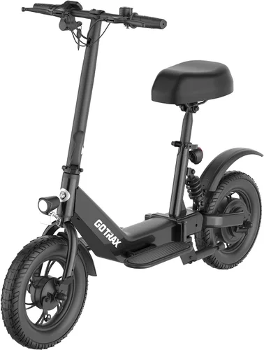 Miniatura 9 de Gotrax Patinete eléctrico A5 con asiento para adultos, neumático de 12 pulgadas, máximo 15.5 millas y 15.5 millas por hora de potencia por motor