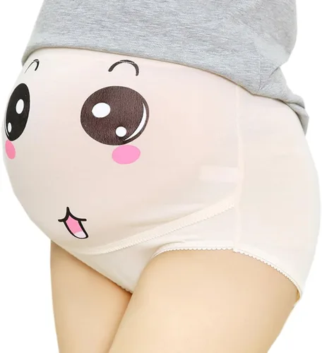 Miniatura 5 de Cotton Whisper 3 paquetes de pantys ajustables con estampado de sonridad de embarazo maternidad