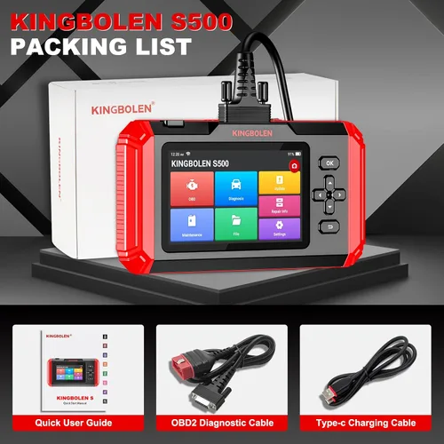Miniatura 8 de KINGBOLEN Escáner OBD2 S500 Escáner de Automóviles, Herramienta de Diagnóstico con Actualización Gratuita de por Vida y 6 Reseteos, Reseteo