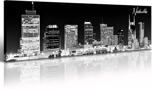 Miniatura 37 de DJSYLIFE - Cuadros de pared con paisaje urbano de Boston, lienzo impreso en colores, imágenes nocturnas de la ciudad de EE. UU., pósteres