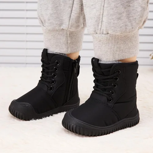 Miniatura 14 de BMCiTYBM Botas de nieve de invierno para bebés y niños pequeños, de piel sintética, cálidas, antideslizantes, zapatos para primeros pasos