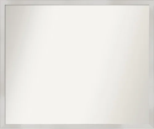 Miniatura 27 de Amanti Art Espejo de baño plateado para sobre el fregadero, 33 x 45 pulgadas, espejo de tocador rectangular blanco plateado y plateado, marco