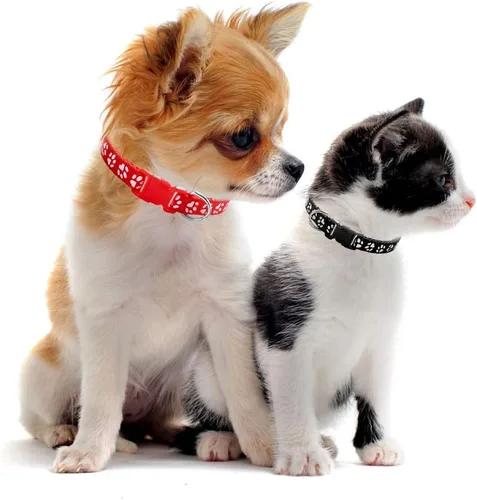 Miniatura 5 de YOY Juego de 25 collares de nailon suave para identificación de cachorros, ajustables, reutilizables, lavables, bandas de identificación de mascotas