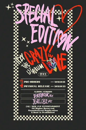 Miniatura 4 de ITZY CRAZY IN LOVE The 1st Album SPECIAL EDITION ( JEWEL CASE Ver. ) 1ea CD+1ea Jewel Case+32p Photo Book+1ea Lyric Paper+2ea Photo Card+1ea Concept