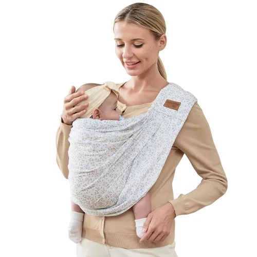 Miniatura 10 de Portabebés para recién nacidos hasta niños pequeños, ergonómico, seguro, suave, transpirable, portabebés para bebés con soporte ajustable