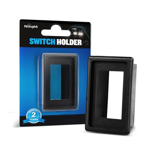 Nilight Barra de luz LED, soporte para interruptor basculante, kit de carcasa de interruptor de panel de plástico ABS negro, carcasa para