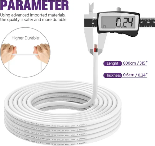 Miniatura 4 de Emitever Cable de pared LED de iluminación de alambre de cobre, calibre 18, multicolor, 26 pies