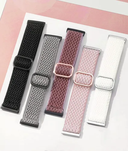Miniatura 5 de Paquete de 10 correas para Fitbit Versa 3/Fitbit Versa 4 Band/Fitbit Sense bandas para hombres y mujeres, correa elástica ajustable de nailon