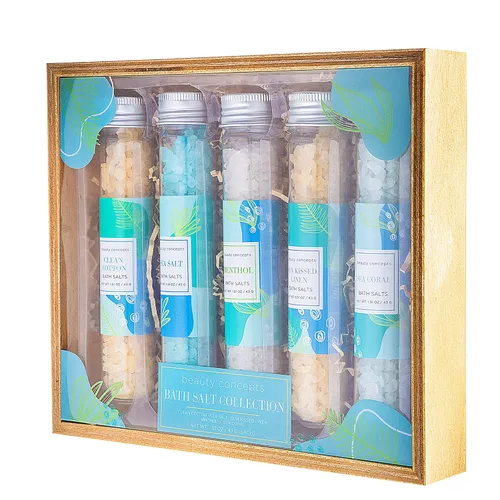 Miniatura 6 de B.C. Beauty Concepts - Sales de baño de aromaterapia - Sales de Epsom para remojar, set de spa de baño relajante, perfumado en almendra de vainilla