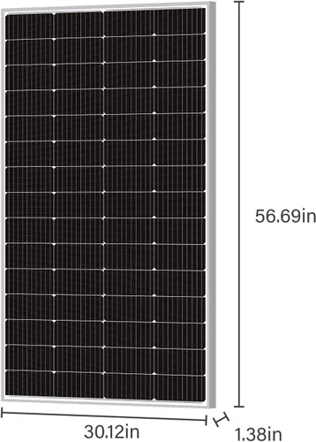 Miniatura 2 de Newpowa Kit de panel solar de 220 vatios y 12 voltios, kit de inicio de carga solar de 220 W 12 V + controlador de carga MPPT de 40 A + soportes