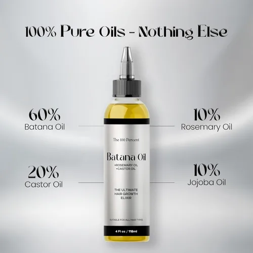 Miniatura 2 de Aceite de batana para el crecimiento del cabello, 4 onzas líquidas, aceite para el crecimiento del cabello infundido con aceite de romero, aceite