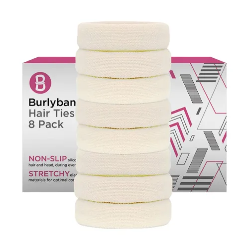 Miniatura 8 de Burlybands Lazos Grandes para Cabello para Cabello Grueso, Pesado o Rizado - Antideslizantes, Sin Daño, Coleteros Sin Costuras para Cola de Caballo