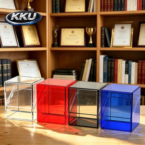Miniatura 6 de KKU Paquete de 4 estuches para tarjetas, cajas de almacenamiento de tarjetas coleccionables, fundas acrílicas para tarjetas, caja de almacenamiento