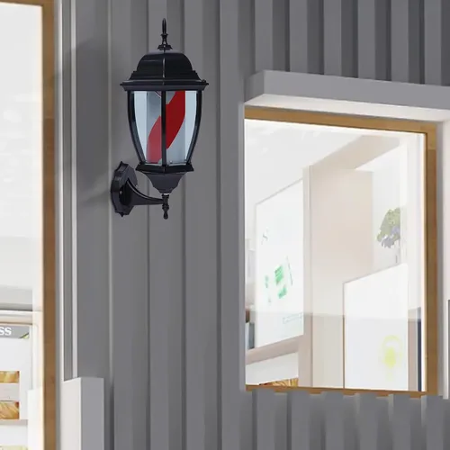 Miniatura 7 de Barra de peluquería LED brillante globo luz,Peluquería Barbería Señal abierta,Rotación de tiras giratorias rojas, blancas y azules,IP44 impermeable